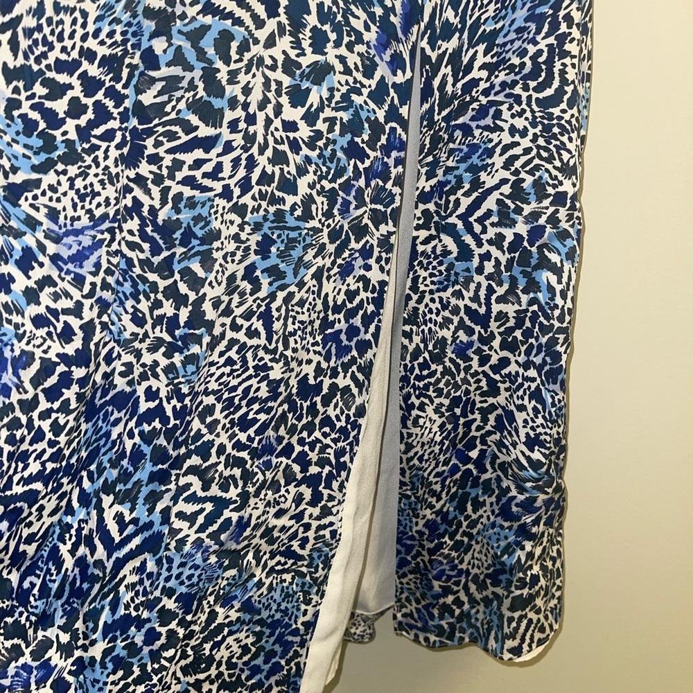 NWT Reiss Blue and White Midi Dress - Picture 6 of 11